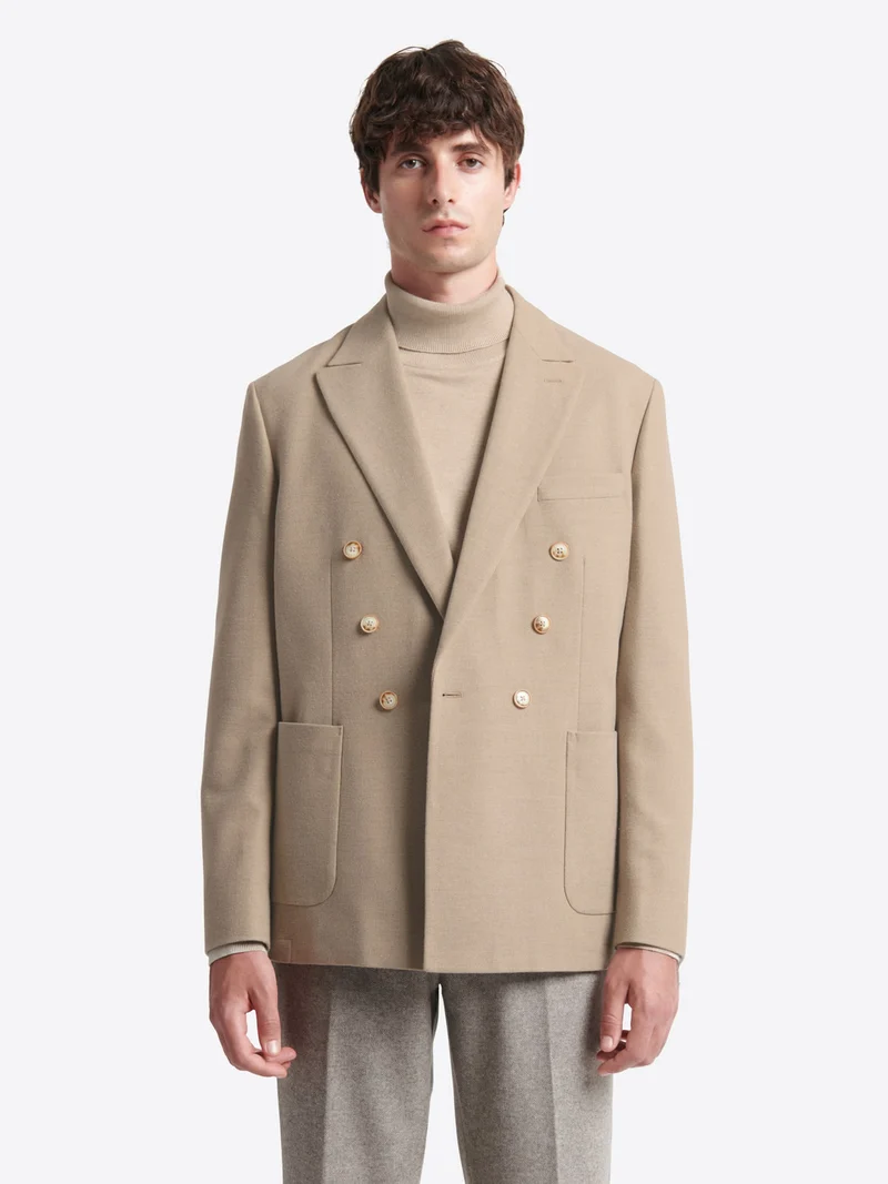 Veste de ville croisée en laine