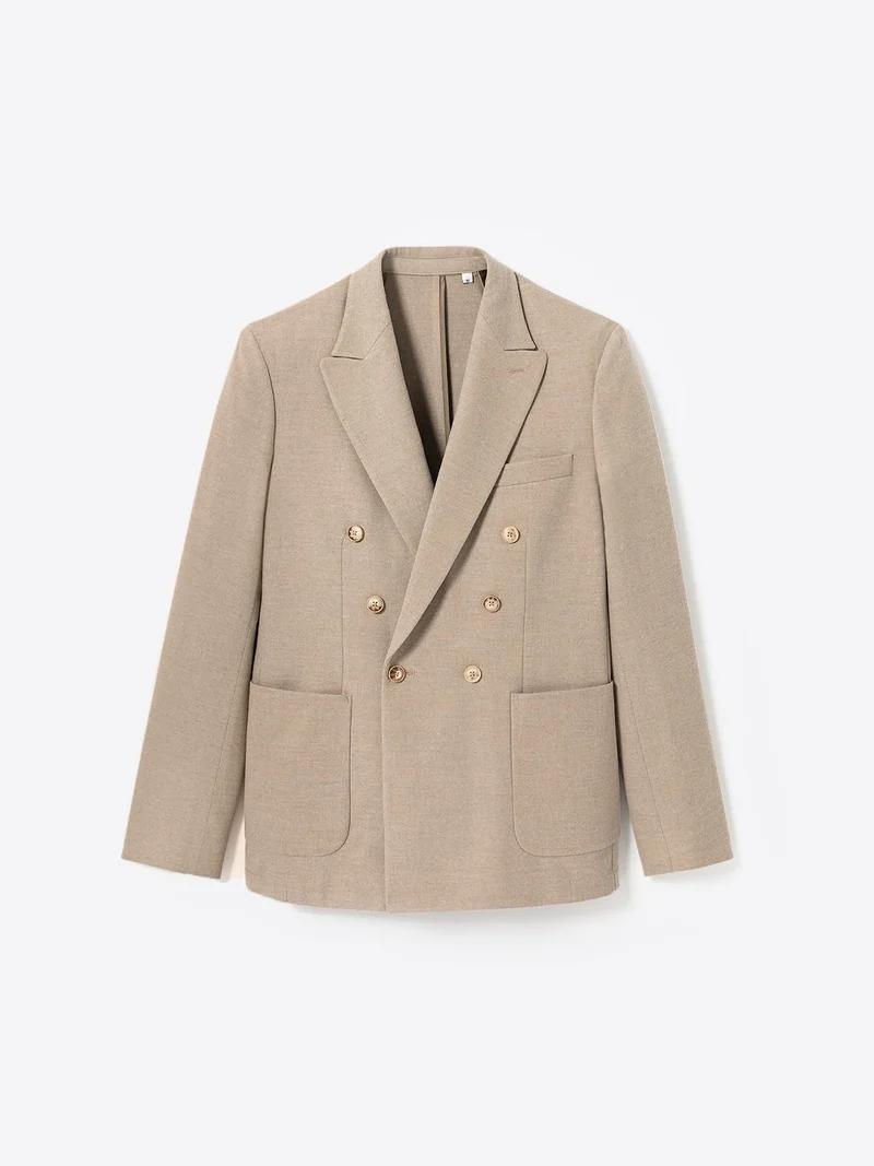 Veste de ville croisée en laine