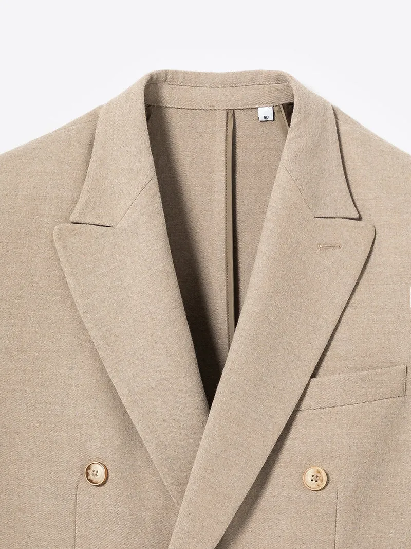 Veste de ville croisée en laine