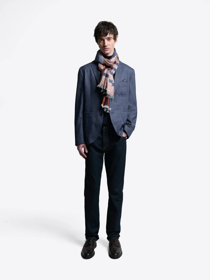 Veste ville slim aspect denim