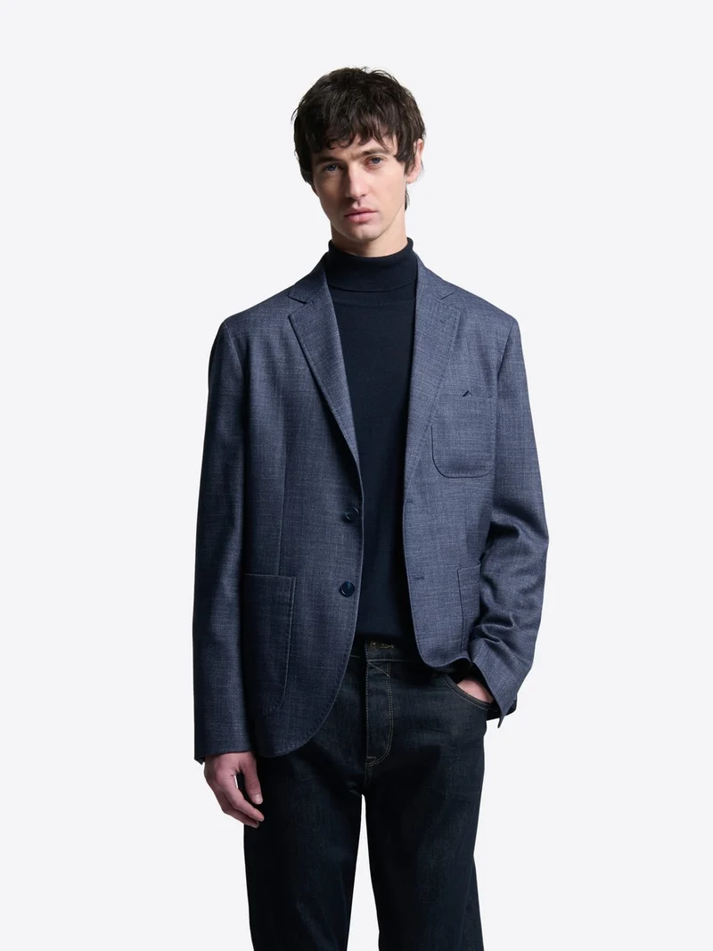 Veste ville slim aspect denim