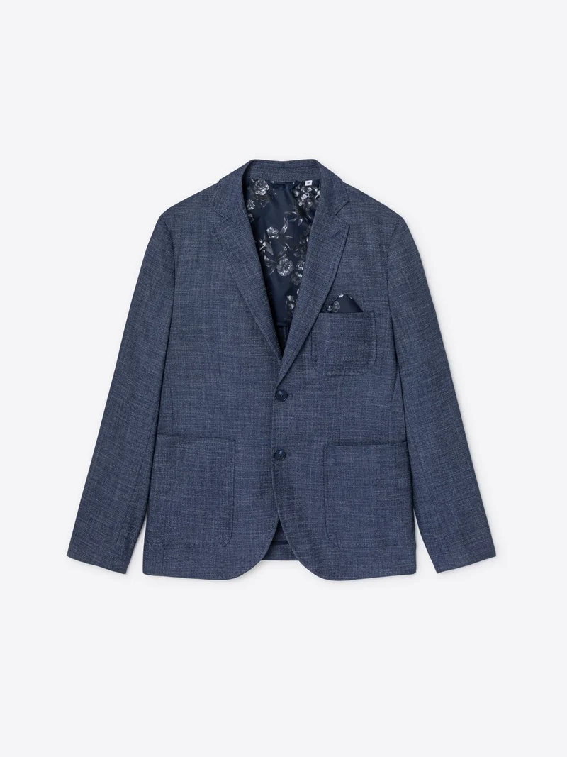 Veste ville slim aspect denim
