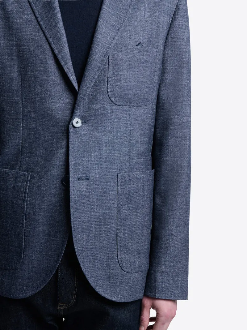 Veste ville slim aspect denim