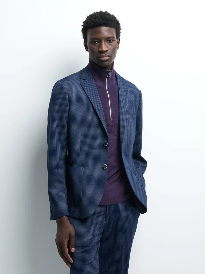 Veste coordonnable extraslim carreaux
