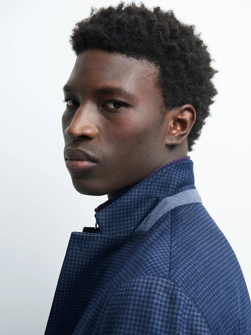 Veste coordonnable extraslim carreaux