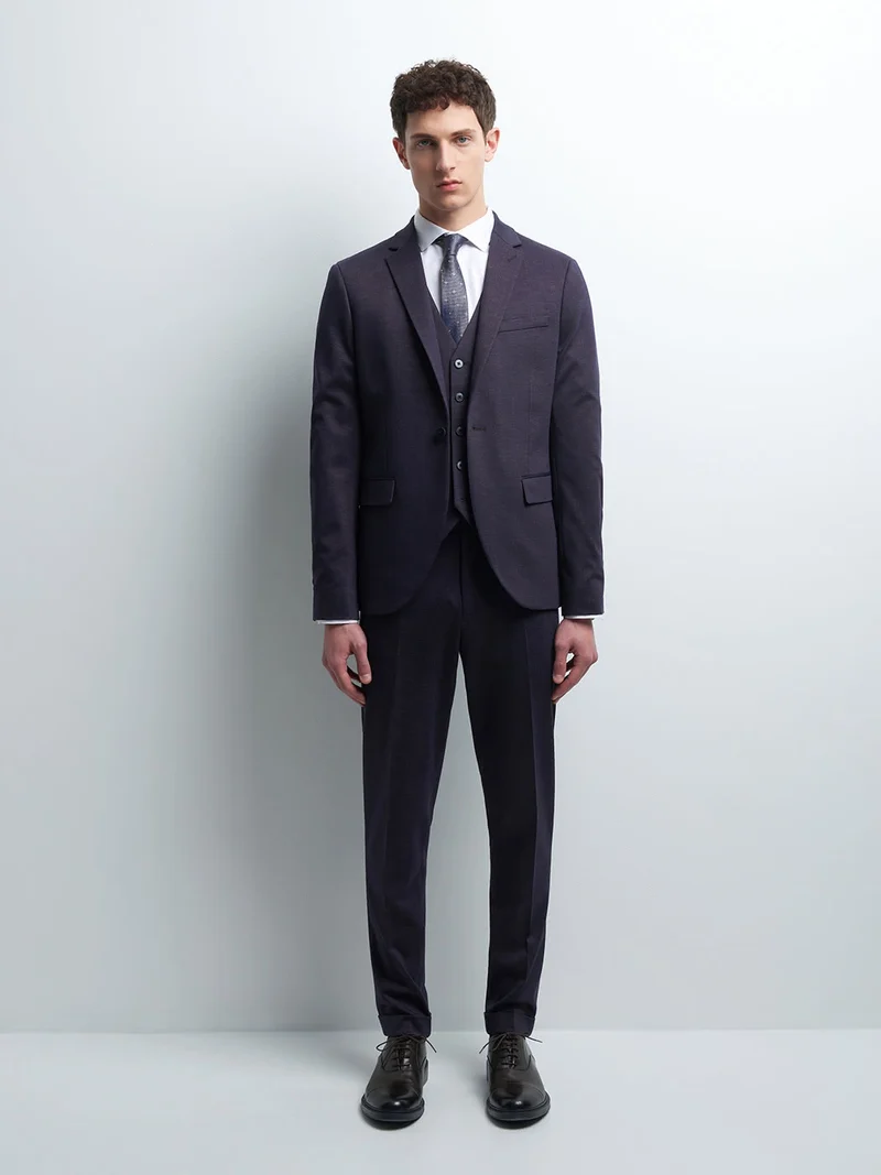 Veste coordonnable extra slim à carreaux