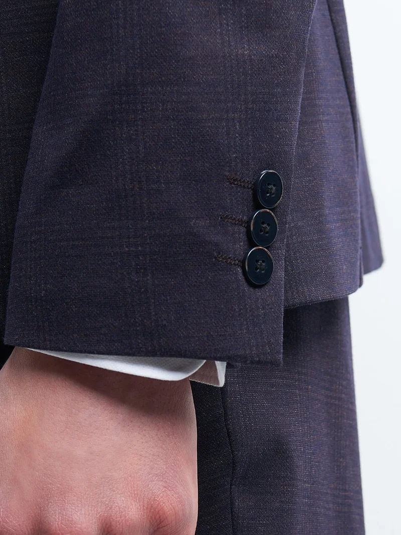 Veste coordonnable extra slim à carreaux