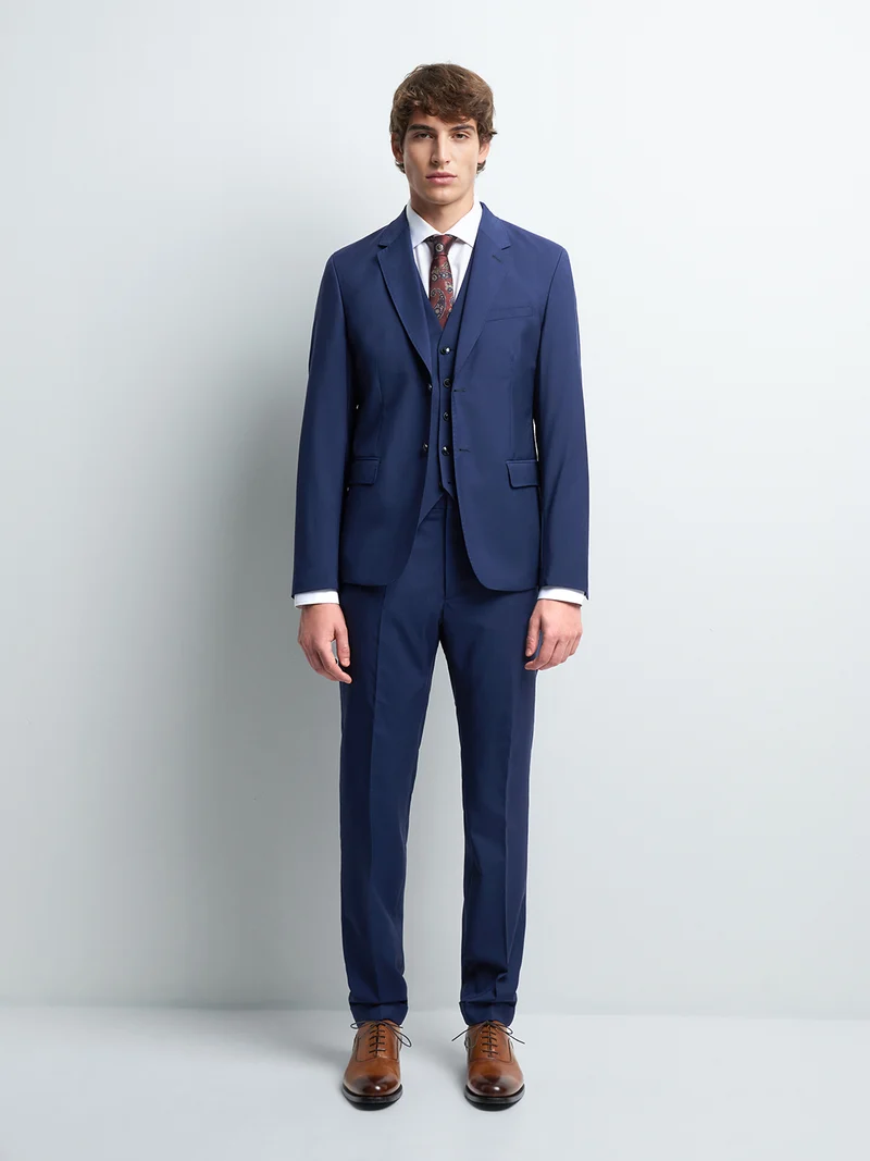 Veste coordonnable extra-slim en laine