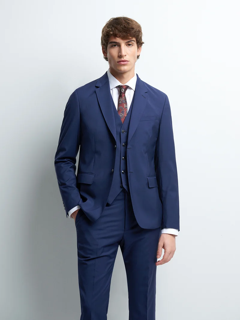 Veste coordonnable extra-slim en laine