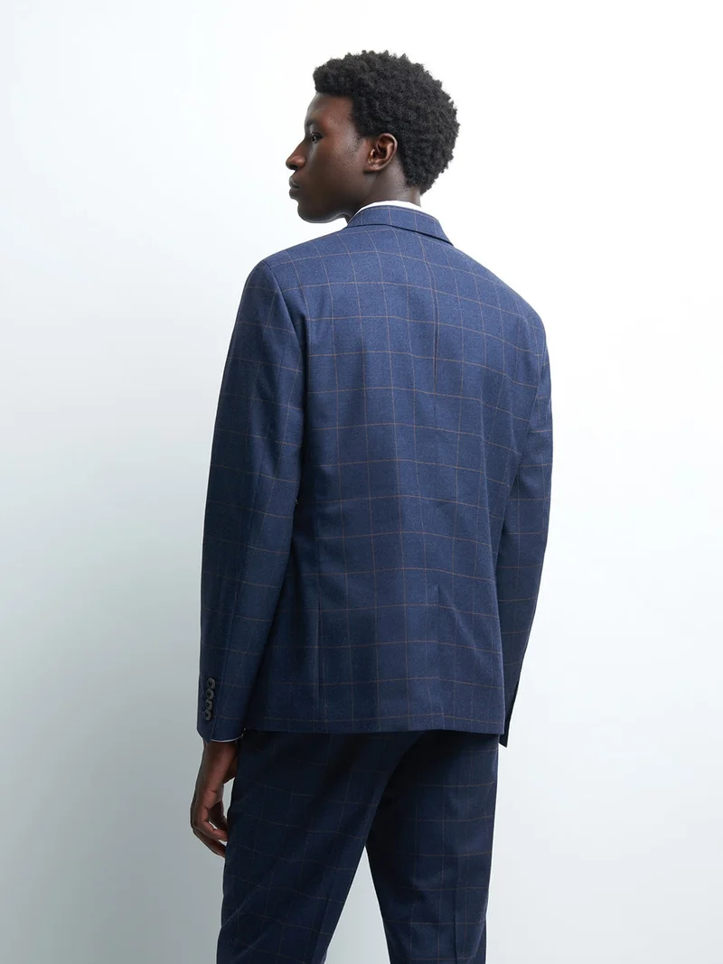 Veste coordonnable slim à carreau