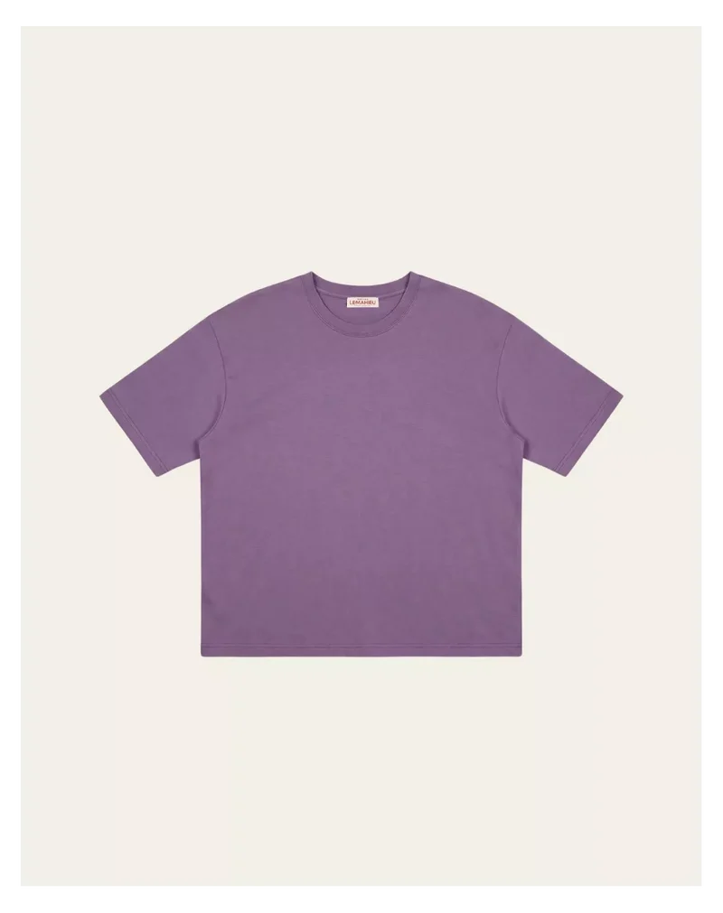 T shirt Oversize femme Orange coton violet