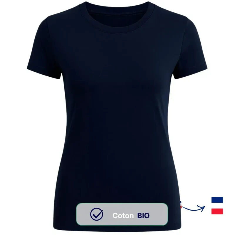T-shirt femme bleu marine
