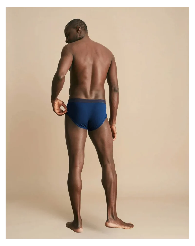 Slip homme coton modal Bleu indigo