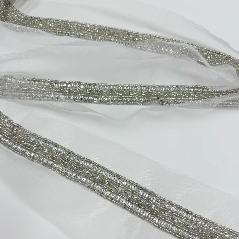 Galon Brodé, Perles Strass - Perlata