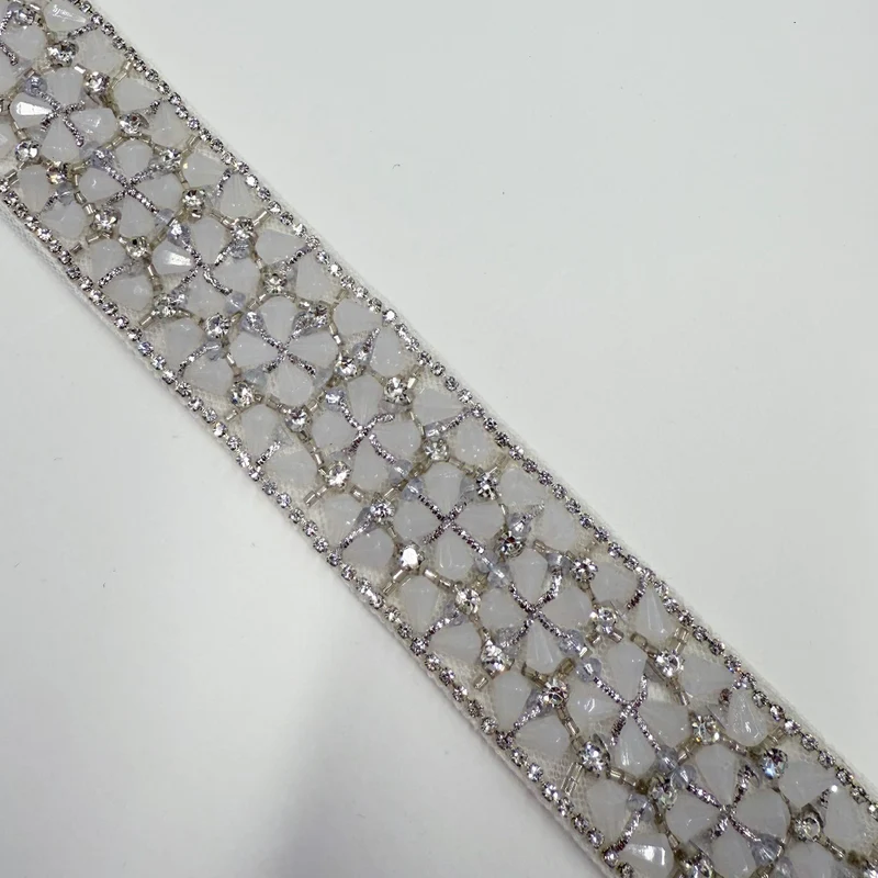 Galon Brodé, Perles Strass - Ento