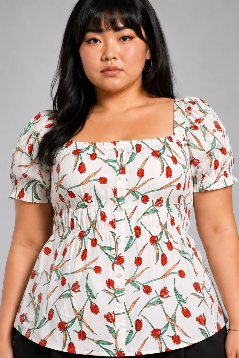 Calira|Viscose Elasticated Peplum Top