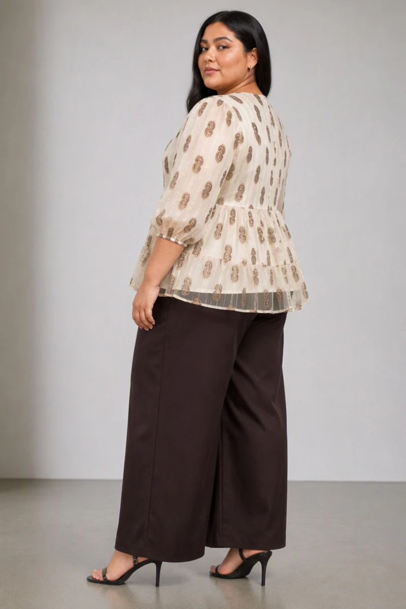 Sylva|Viscose Tiered Peplum Top