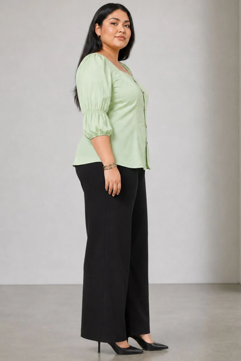 Cavira|Cotton Square Neck Top