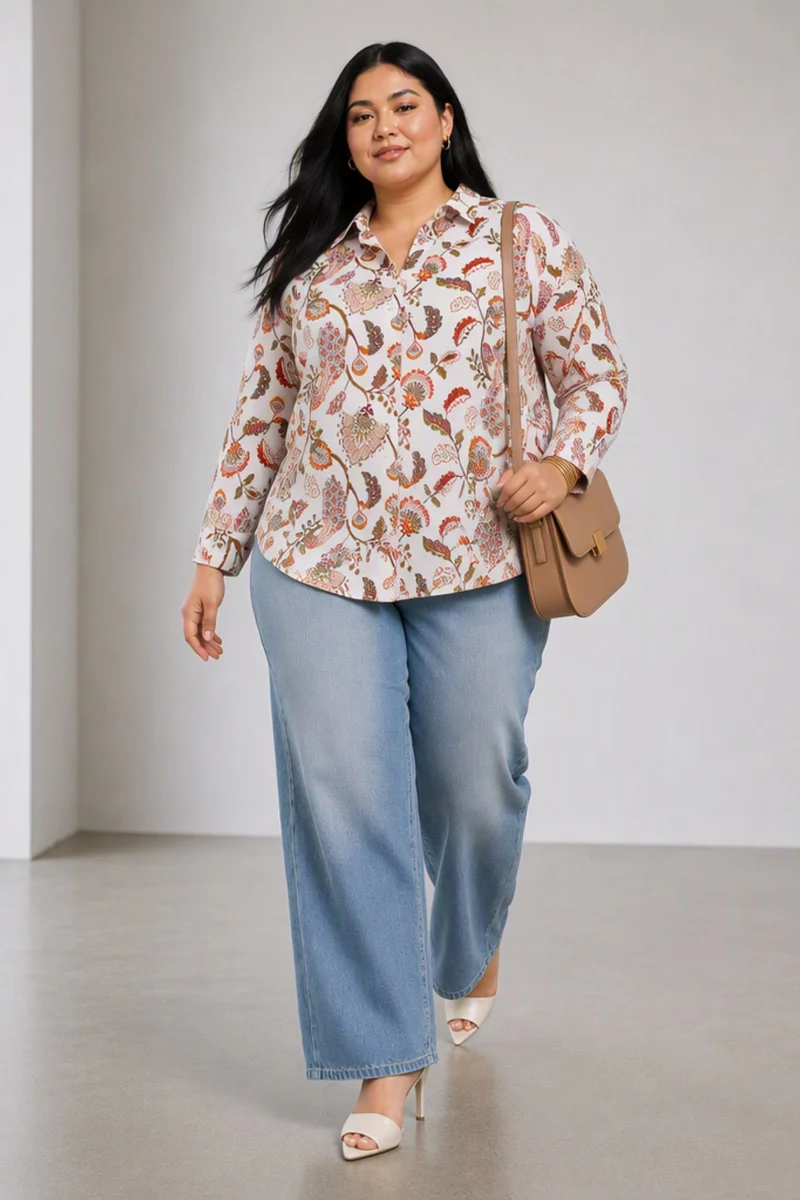 Mavena|Cotton Relaxed Fit Shirt