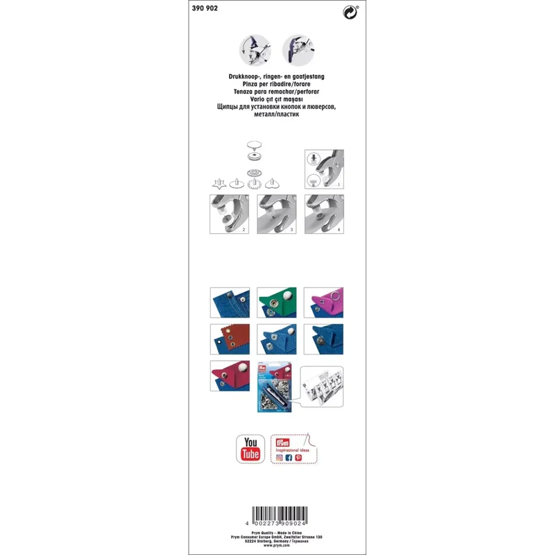 Pince VARIO Prym Love pour boutons-pression et œillets