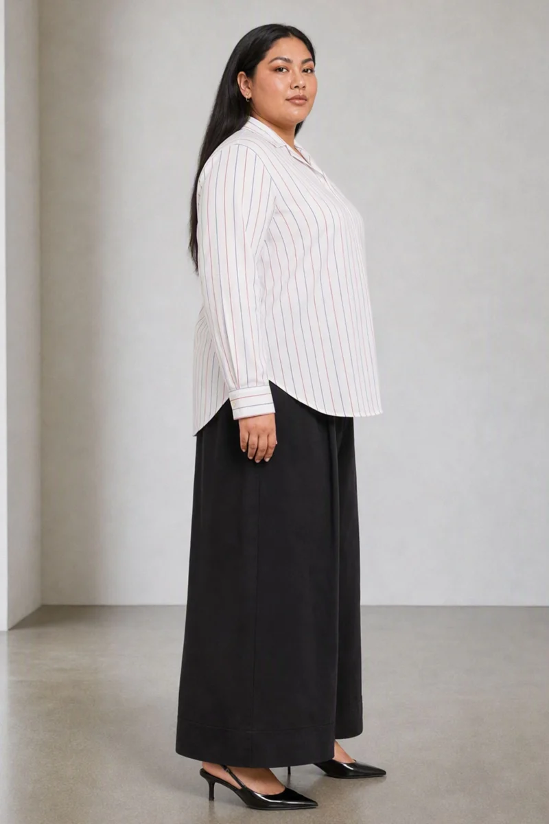 Caira|Cotton Notch Collar Shirt