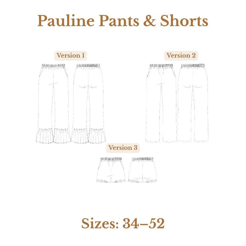 PATRON DE COUTURE PDF | Pantalon & Short Pauline | Maéli Paris | FRANÇAIS SEULEMENT