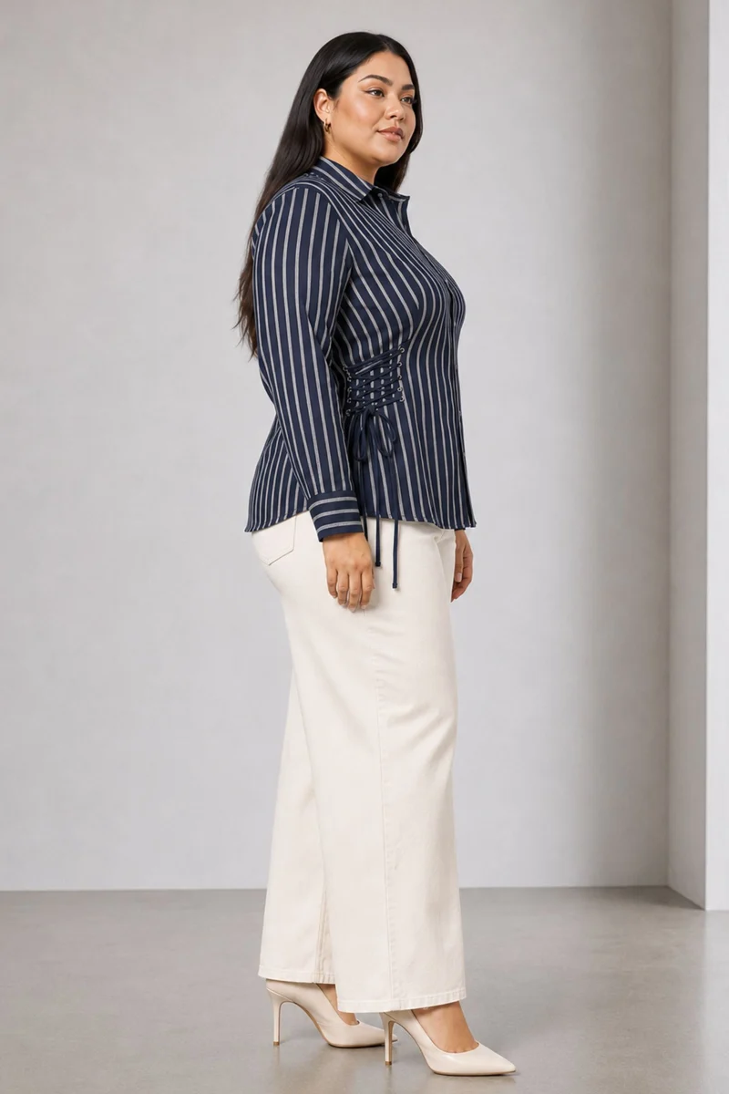 Rovia|Cotton Side Tieup Detail Shirt
