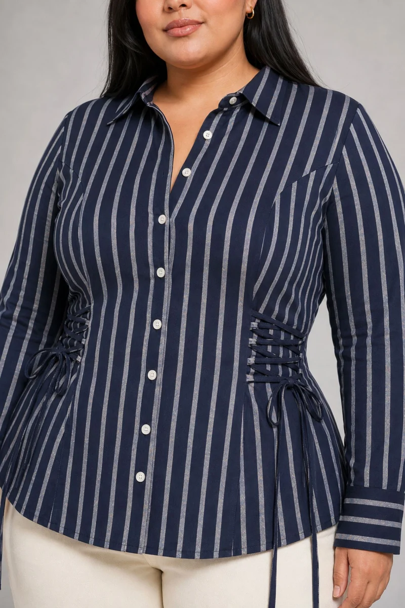 Rovia|Cotton Side Tieup Detail Shirt
