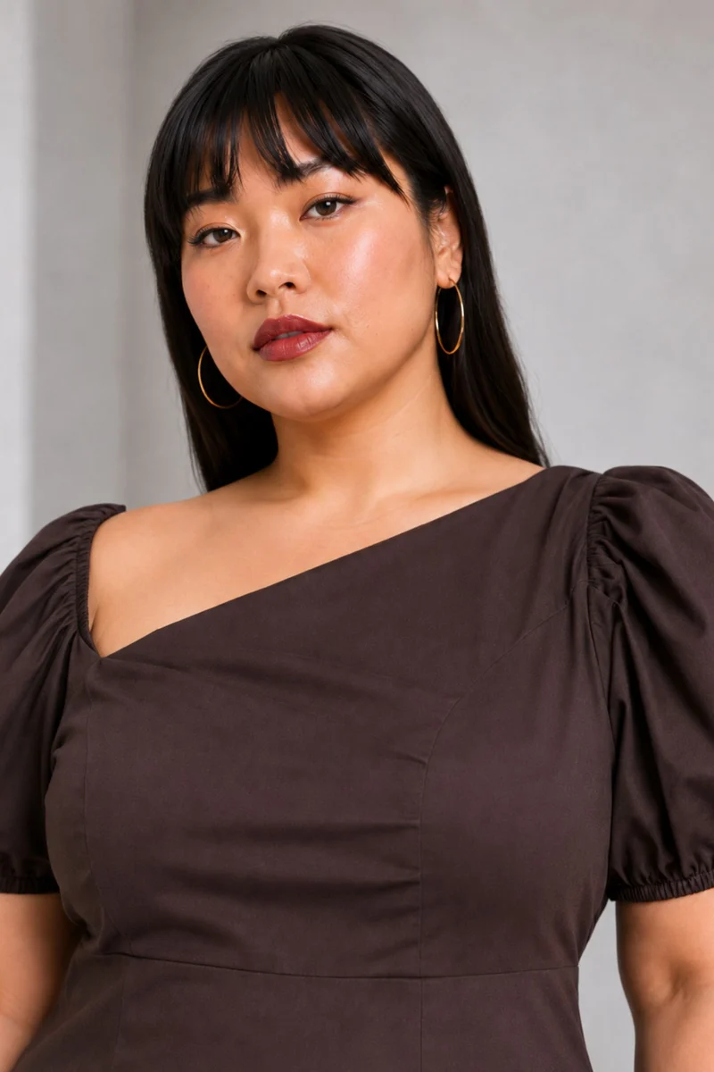 Nerio|Cotton Asymmetrical Maxi Dress