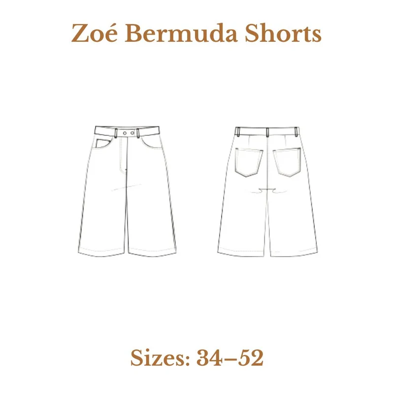PATRON DE COUTURE PDF | Bermuda Zoé | Maéli Paris | FRANÇAIS SEULEMENT