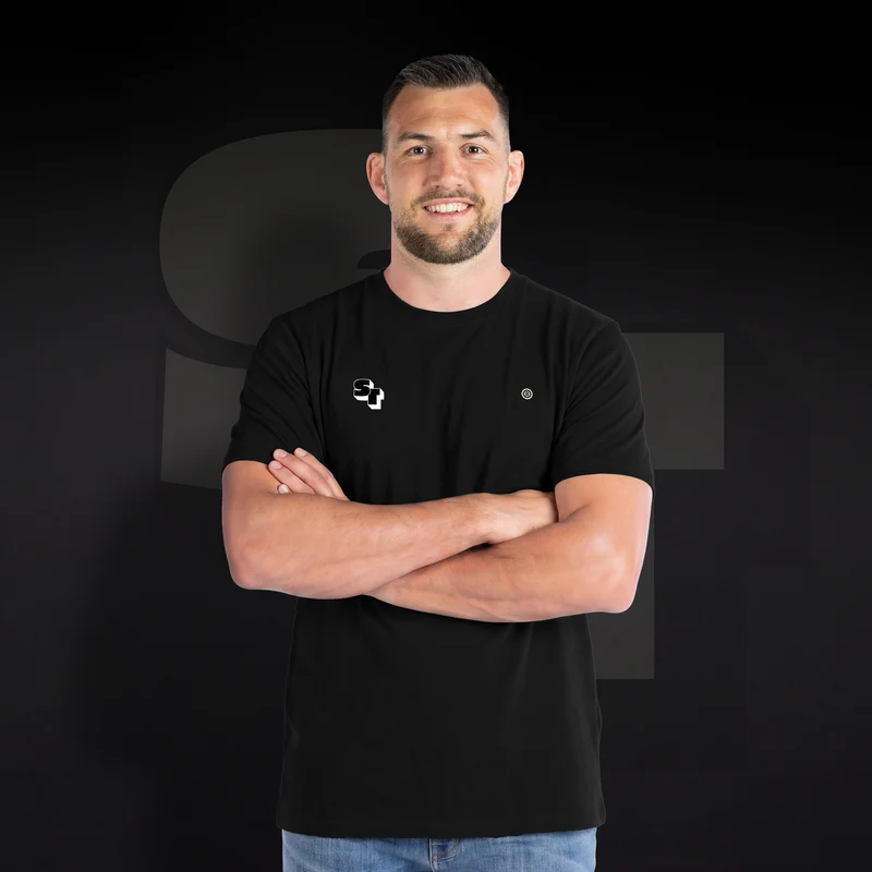 T-shirt manches courtes 100% coton noir ST 3D Stade Toulousain