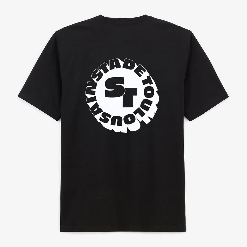 T-shirt manches courtes 100% coton noir ST 3D Stade Toulousain