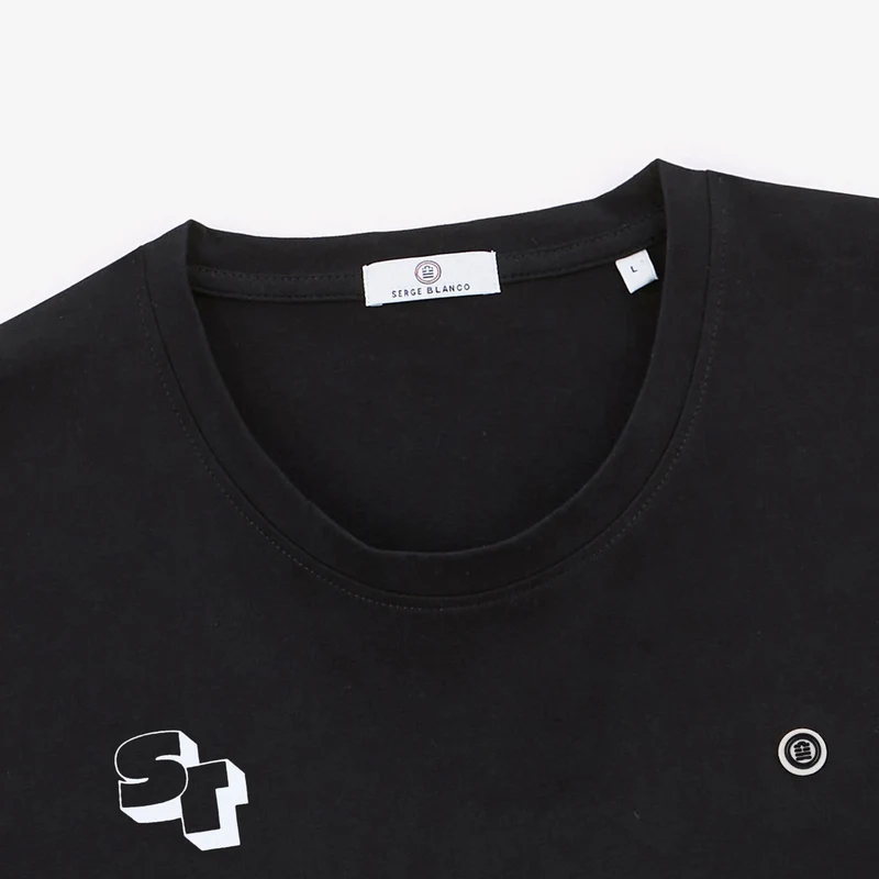 T-shirt manches courtes 100% coton noir ST 3D Stade Toulousain