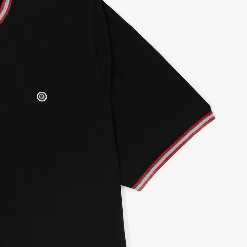 T-shirt manches courtes maille piquée noir Stade Toulousain