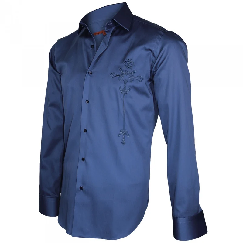 Chemise homme brodée coupe cintrée LEEDS Andrew Mac Allister