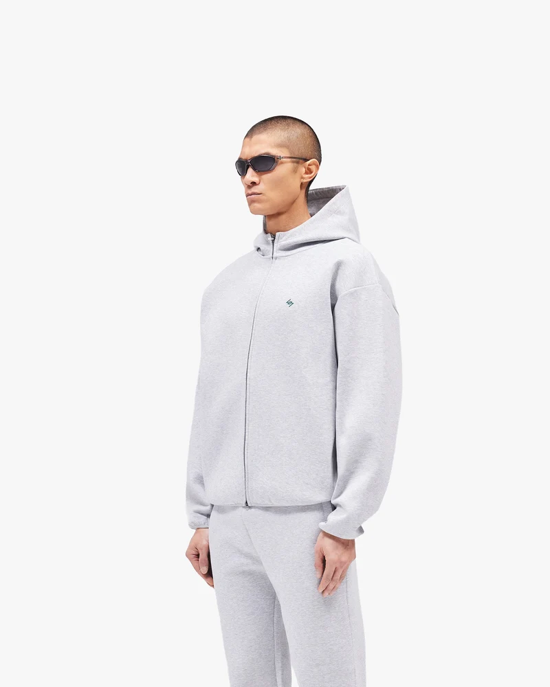 247 Form Zip Hoodie - Grey Marl