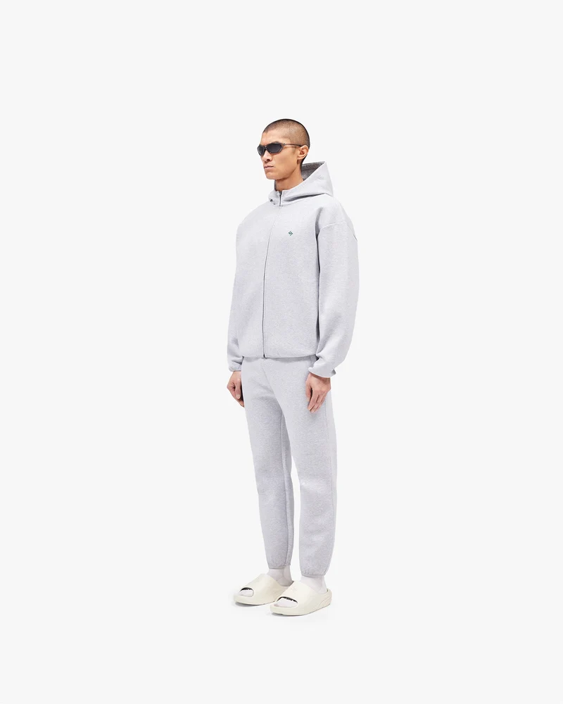 247 Form Zip Hoodie - Grey Marl