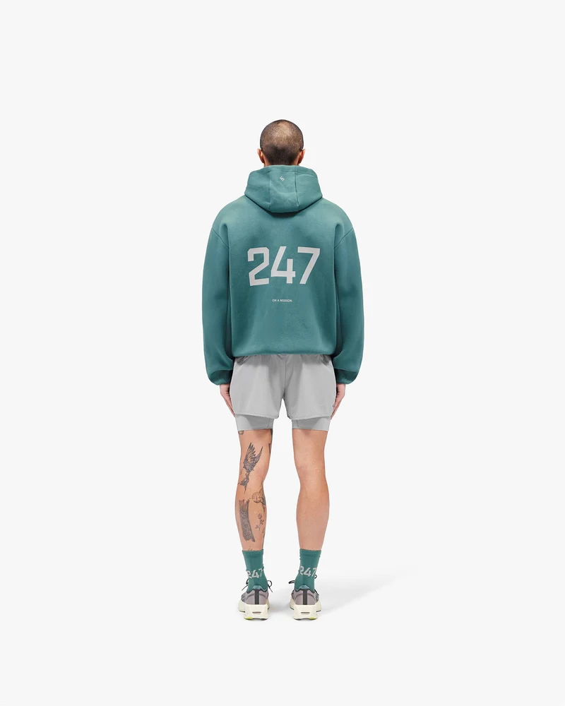 247 Form Zip Hoodie - Teal