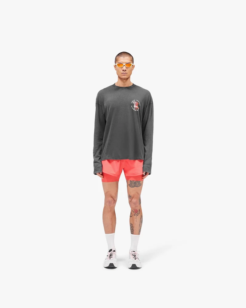 247 Torch Boxy Long Sleeve T-Shirt - Washed Black