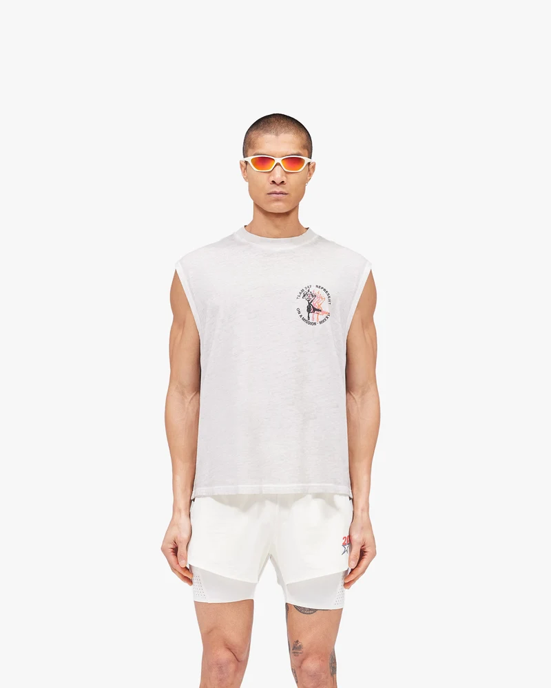247 Torch Boxy Tank - Bleach Wash