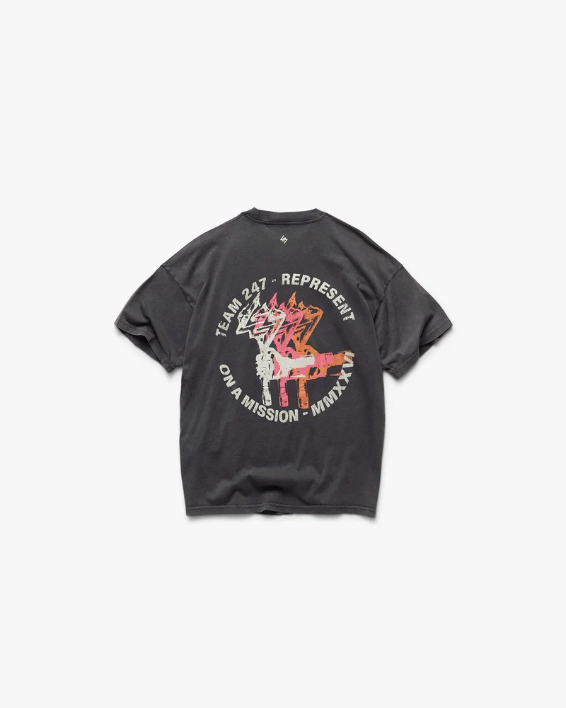 247 Torch Boxy T-Shirt - Washed Black