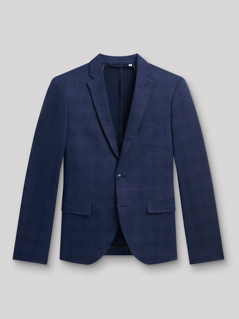 Veste coordonnable extra slim à carreaux