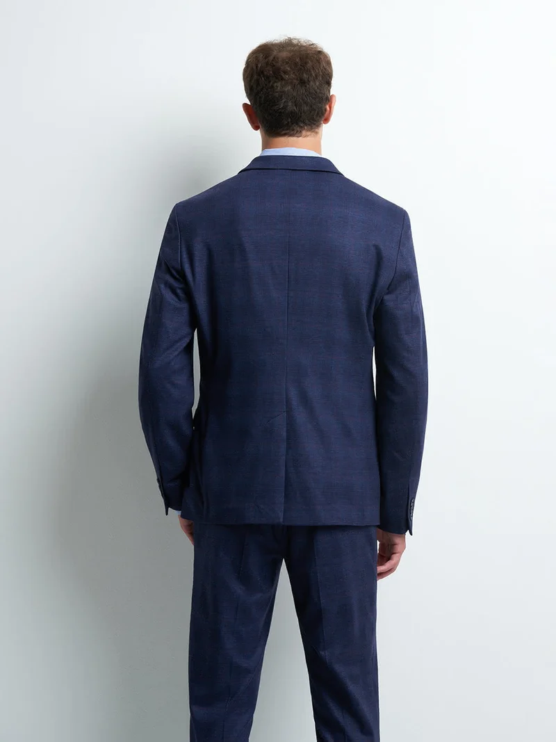 Veste coordonnable extra slim à carreaux