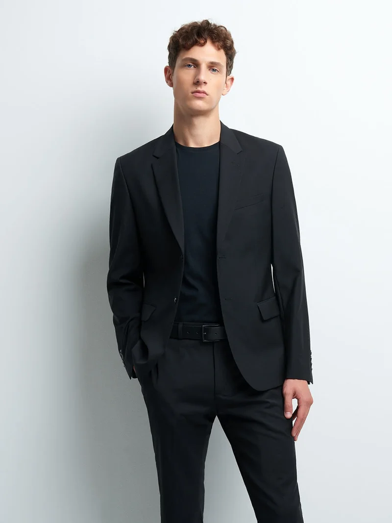 Veste coordonnable extra-slim en laine