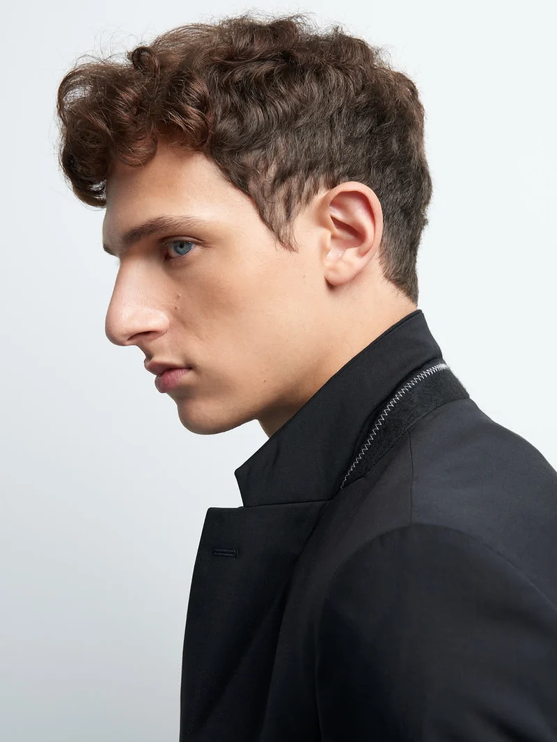 Veste coordonnable extra-slim en laine