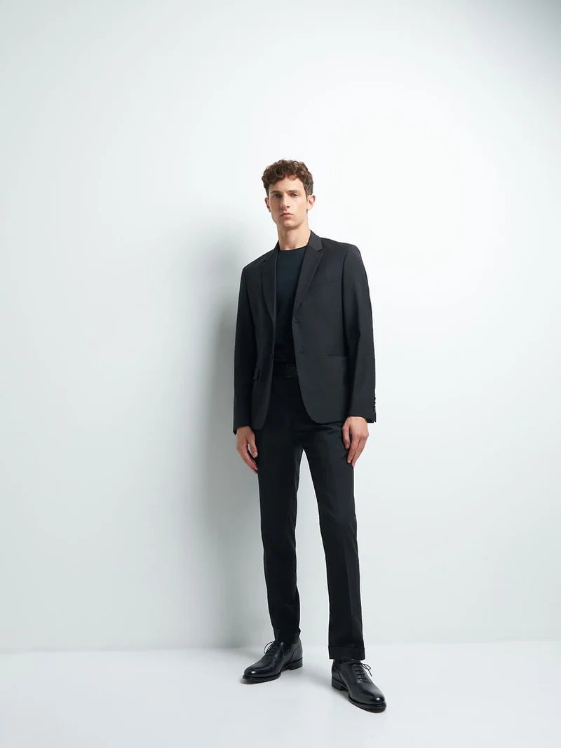 Veste coordonnable extra-slim en laine