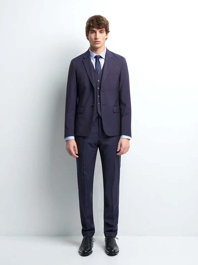 Veste coordonnable extra-slim en laine