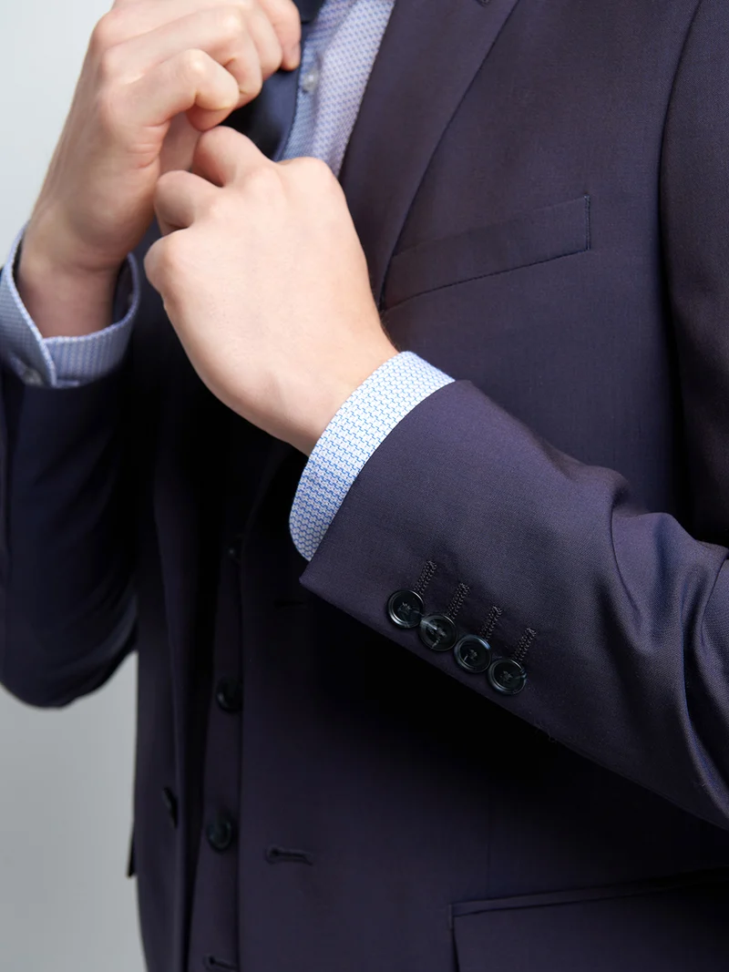 Veste coordonnable extra-slim en laine
