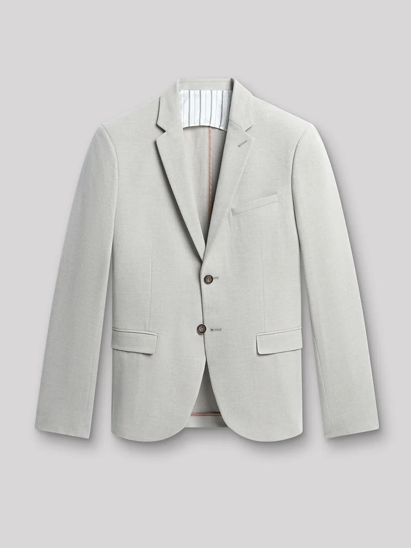 Veste coordonnable extra slim faux uni
