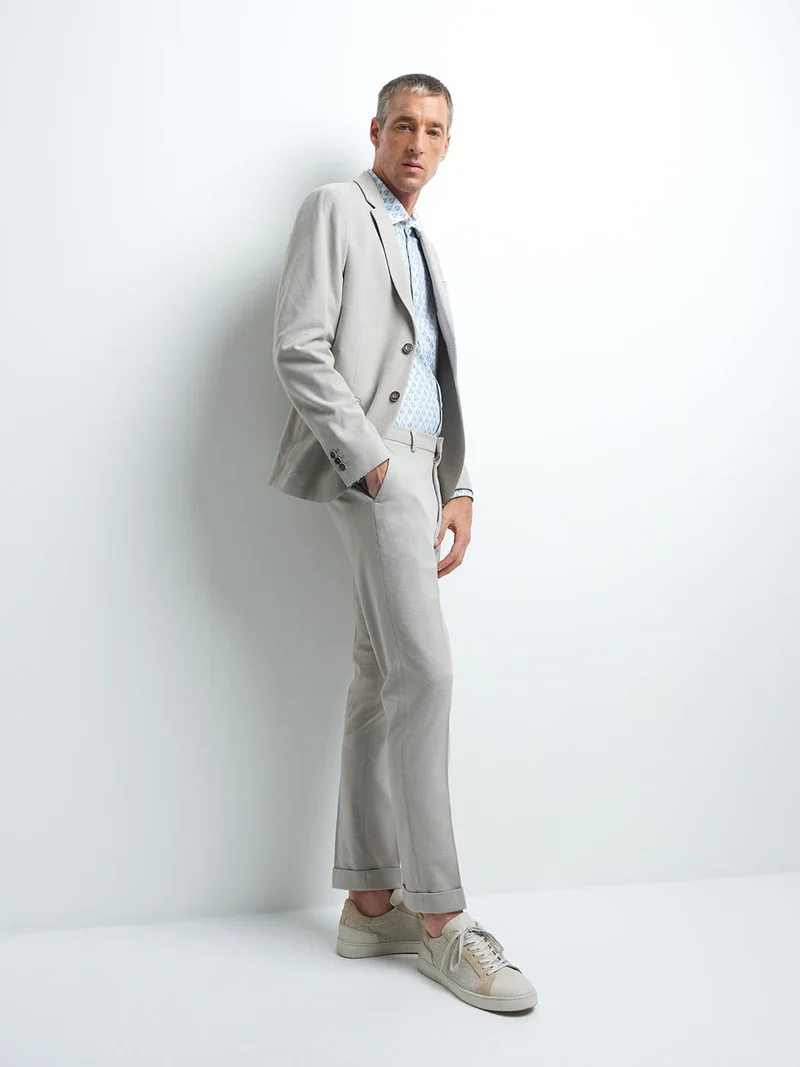 Veste coordonnable extra slim faux uni